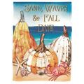 Recinto 13 x 18 in. Pumpkins Sand Waves Fall Days Printed Garden Flag RE3468676